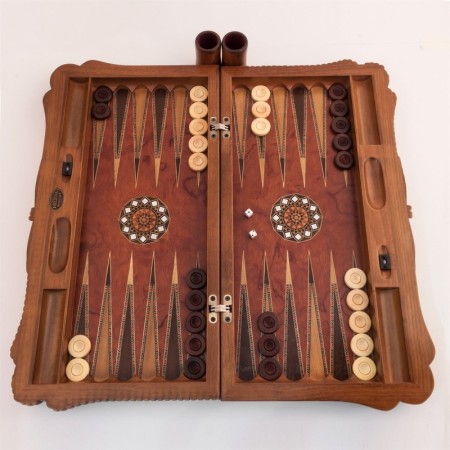 Ottoman Grand Sedef Mozaik Tavla / Gül