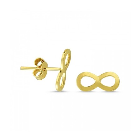 14 Ayar Minimal Sonsuzluk Altın Küpe