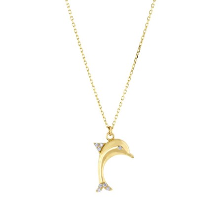 14 Ayar Yunus Altın Kolye