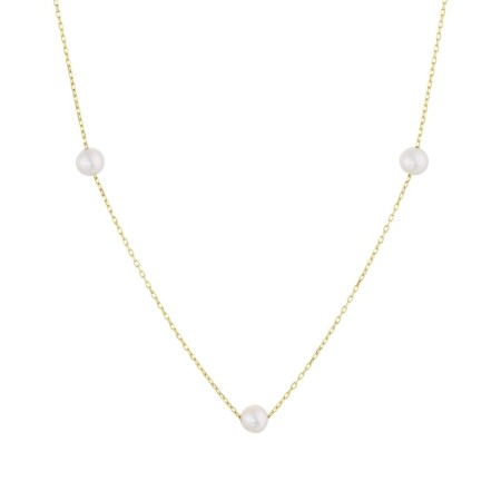 14 Ayar İncili Altın Kolye