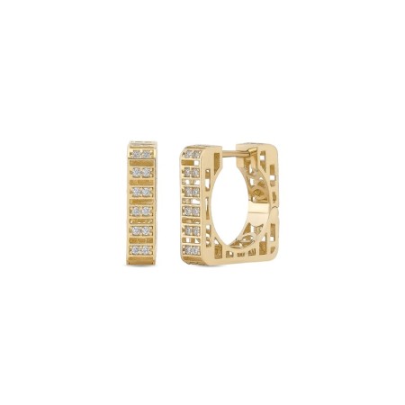 14 Ayar Taşlı Azalea Altın Küpe