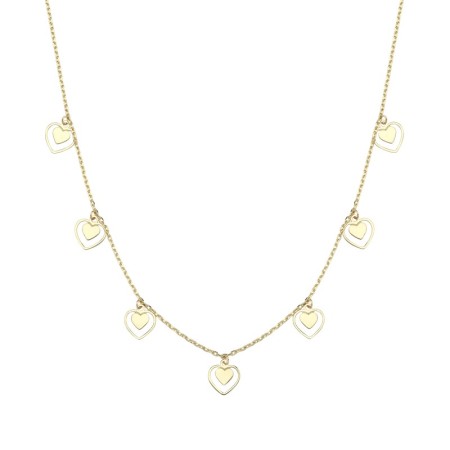 14 Ayar Sallantılı Kalp Tasarım Altın Kolye