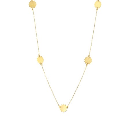 14 Ayar Güneş Tasarım Altın Kolye