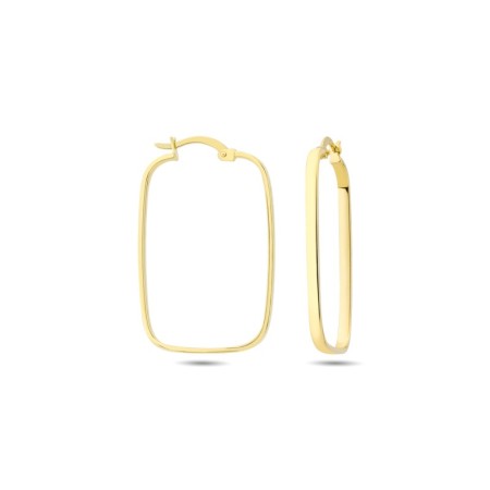 14 Ayar Kare Halka Altın Küpe