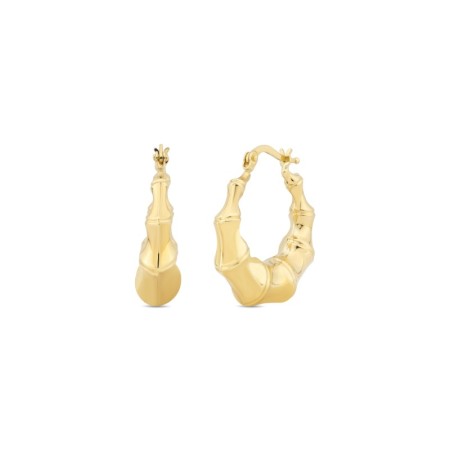 14 Ayar Taşsız Pine Halka Altın Küpe