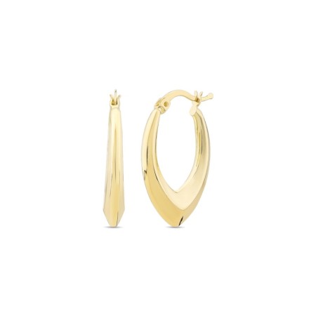 14 Ayar Tasarım Halka Altın Küpe