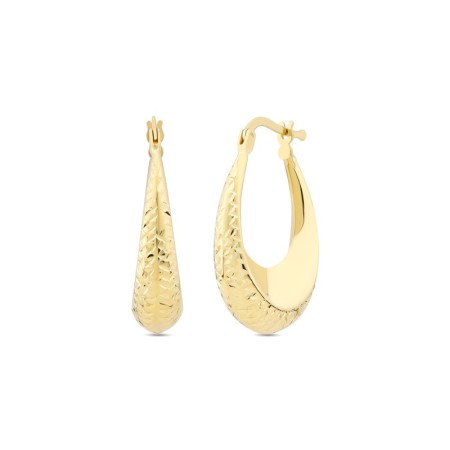 14 Ayar Taşsız Freya Halka Altın Küpe