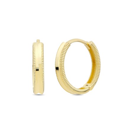 14 Ayar Taşsız Diana Halka Altın Küpe