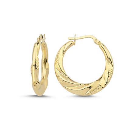 14 Ayar Luciana Altın Halka Küpe