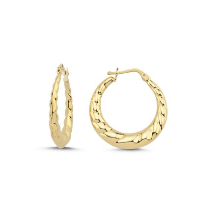 14 Ayar Marta Altın Halka Küpe