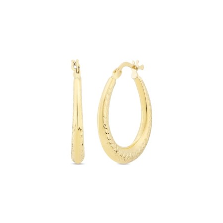 14 Ayar Taşsız Milan Halka Altın Küpe