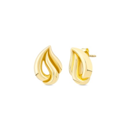 14 Ayar Crocus Tasarım Altın Küpe