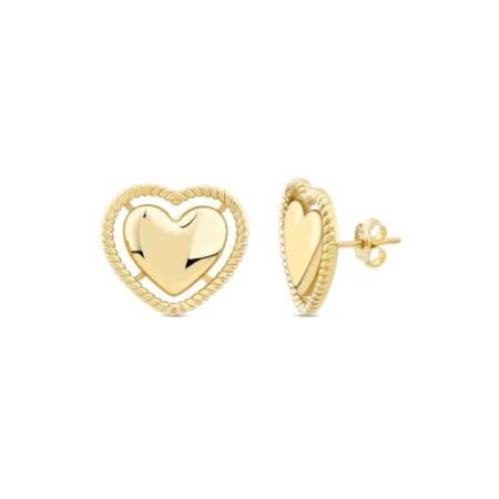 14 Ayar Kalp Tasarım Altın Küpe