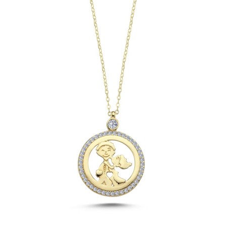 14 Ayar İki Aşık Altın Kolye