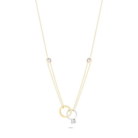 14 Ayar Tektaş Tasarım Altın Kolye