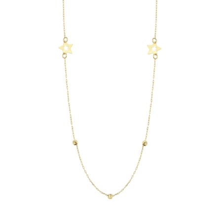 14 Ayar Dorika Yıldız Tasarım Altın Kolye 