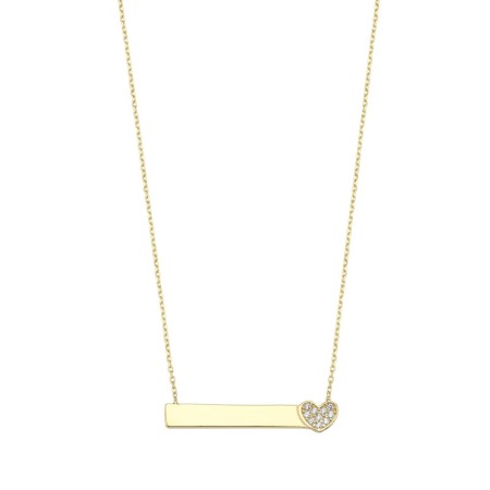 14 Ayar Tasarım Kalp Altın Kolye