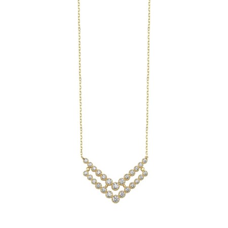 14 Ayar Taşlı Tasarım Altın Kolye