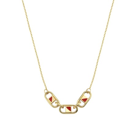 14 Ayar Renkli Tasarım Altın Kolye