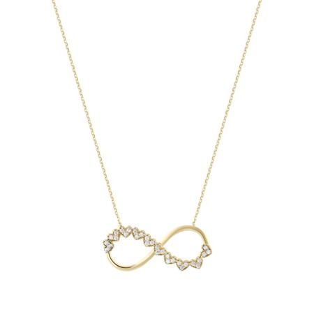14 Ayar Kalpli Sonsuzluk Tasarım Altın Kolye