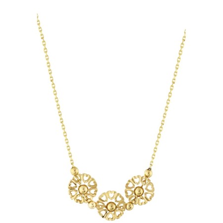 14 Ayar Çiçekli Tasarım Altın Kolye