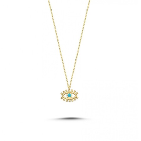14 Ayar Göz Figürlü Altın Kolye