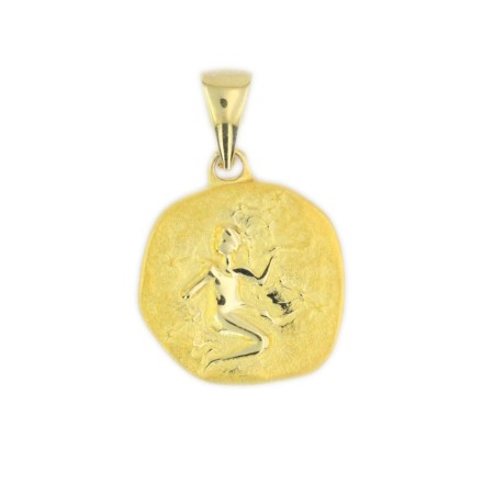 14 Ayar Başak Burcu Figürlü Altın Kolye Ucu