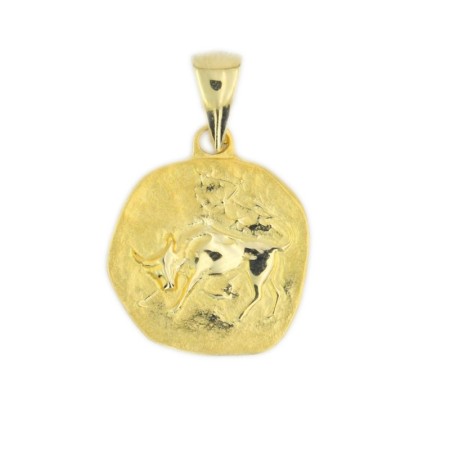 14 Ayar Boğa Burcu Figürlü Altın Kolye Ucu