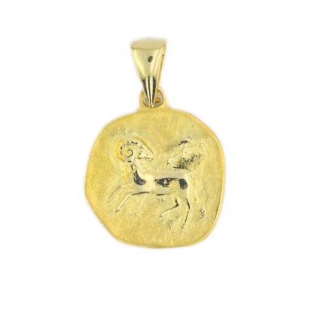 14 Ayar Koç Burcu Figürlü Altın Kolye Ucu