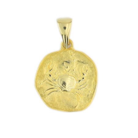 14 Ayar Yengeç Burcu Figürlü Altın Kolye Ucu