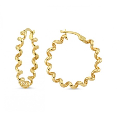 14 Ayar Burgu Halka Altın Küpe