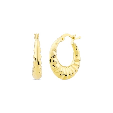 14 Ayar Taşsız Della Halka Altın Küpe