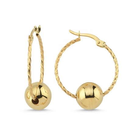 14 Ayar Burma Halka Küpe