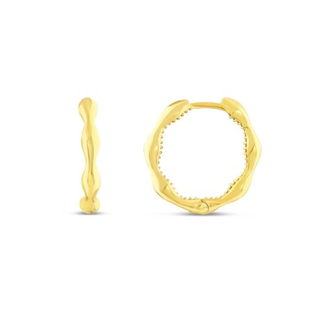 14 Ayar Kemik Tasarım Halka Altın Küpe