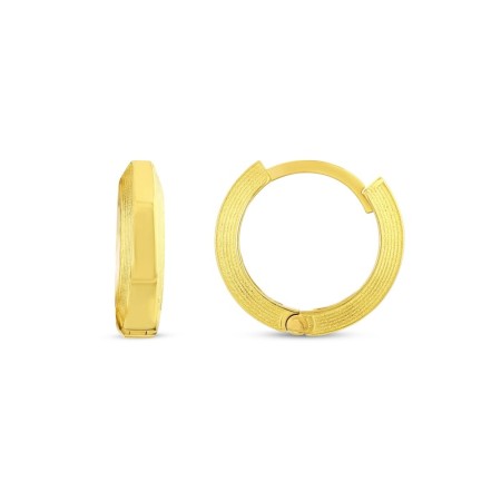 14 Ayar Raye Tasarım Halka Altın Küpe