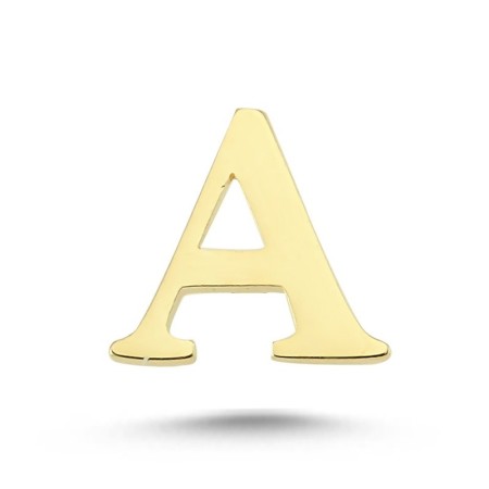 14 Ayar Taşsız Harf Küpe