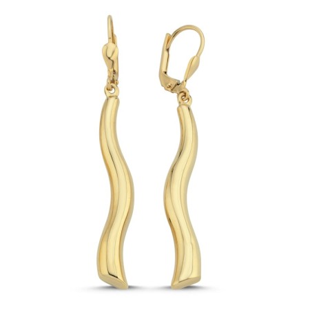 14 Ayar Curled Altın Küpe