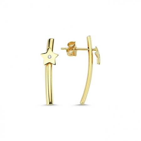 14 Ayar Yıldız Figürlü Altın Küpe