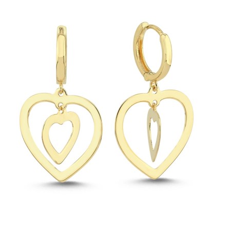 14 Ayar Sarı Altın Küpe