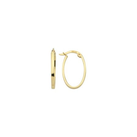 14 Ayar Mini Elips Halka Altın Küpe