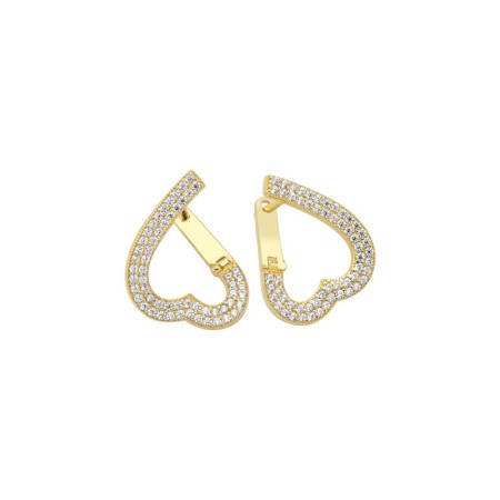 14 Ayar Taşlı Love Fashion Tasarım Halka Altın Küpe