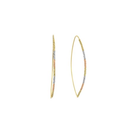 14 Ayar Lanza Tasarım Dorika Altın Küpe