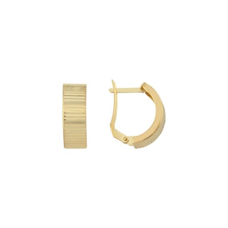 14 Ayar Işıltılı Tasarım Altın Küpe