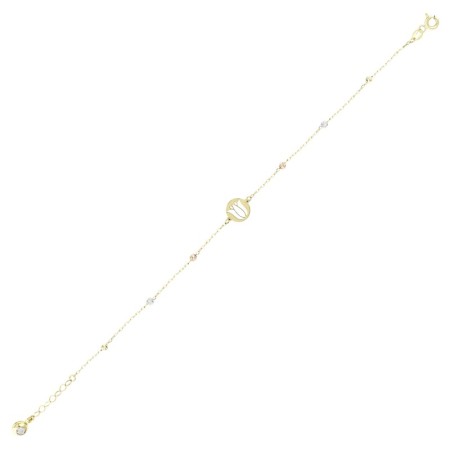 14 Ayar Dorikalı Lale Tasarım Altın Bileklik