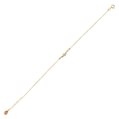 14 Ayar Sol Anahtarı Tasarım Altın Bileklik