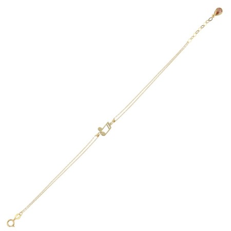 14 Ayar Nota Tasarım Altın Bileklik