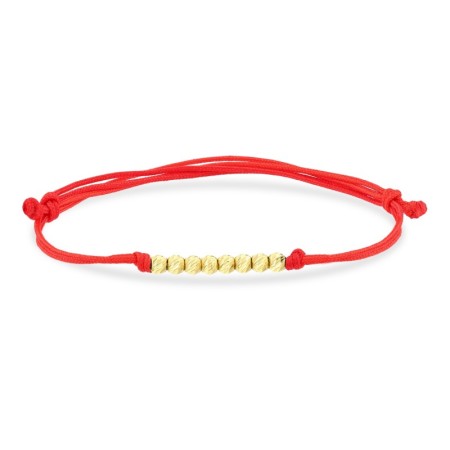14 Ayar Forever Dorika Altın Kırmızı İpli Bileklik