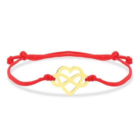 14 Ayar Sonsuz Kalp Altın İpli Bileklik