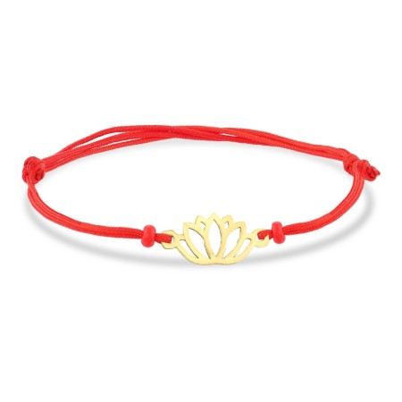 14 Ayar Lotus Altın İpli Bileklik
