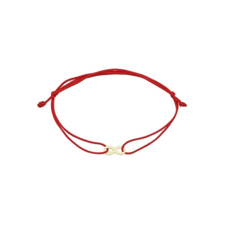 14 Ayar Sonsuzluk Figürlü İpli Altın Bileklik